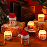 24 Pack Christmas Scented Candles Jar Set Include 12 Pcs 7Oz Soy Wax Aromatherapy Candles And 12 Pcs Mini Santa Hat Holiday Party Favor Gift Bulk For Women Men Adult Coworker
