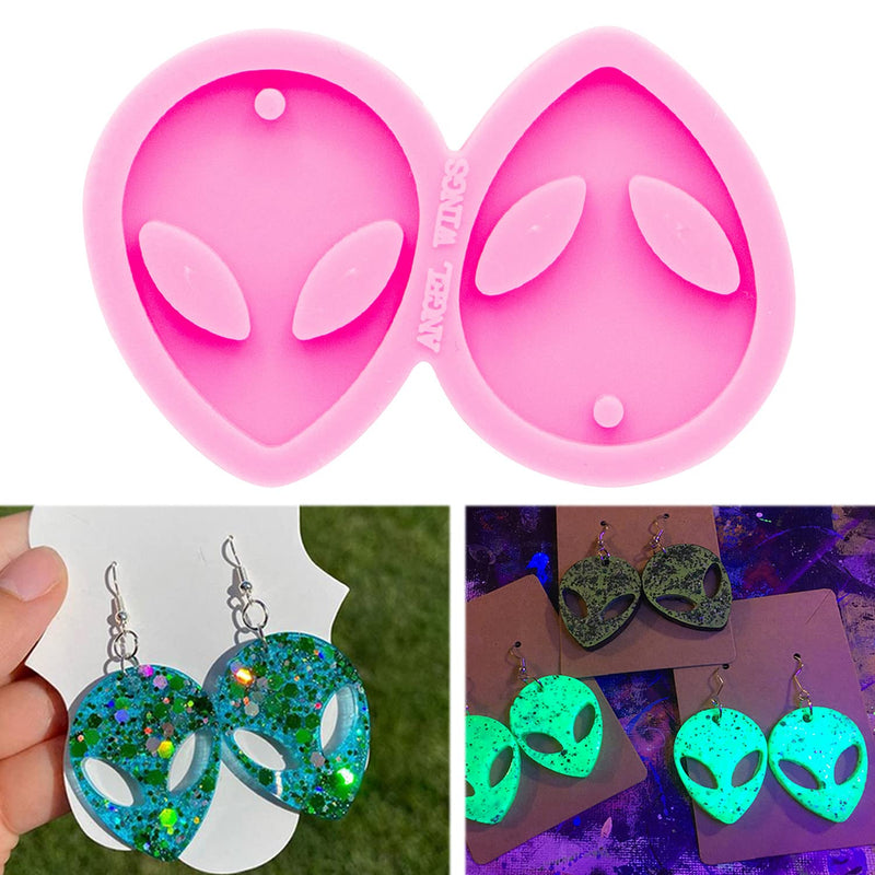 Shiny Glossy Alien-Shape Resin Jewelry Molds Silicone Molds For Epoxy