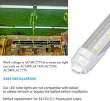 6 Pack 4FT T8 LED Tube Lights 36W 3600LM 5000K R17D Base Ballast Bypass Sign Shop Lights