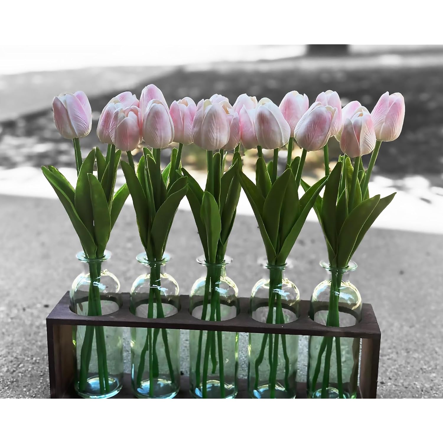 20Pcs Tulip Artificial Flowers 12.6Inch Real Touch For Wedding Decor Banquet Party Home Hotel Office Decoration Holiday Anniversary Celebration Faux Sterm