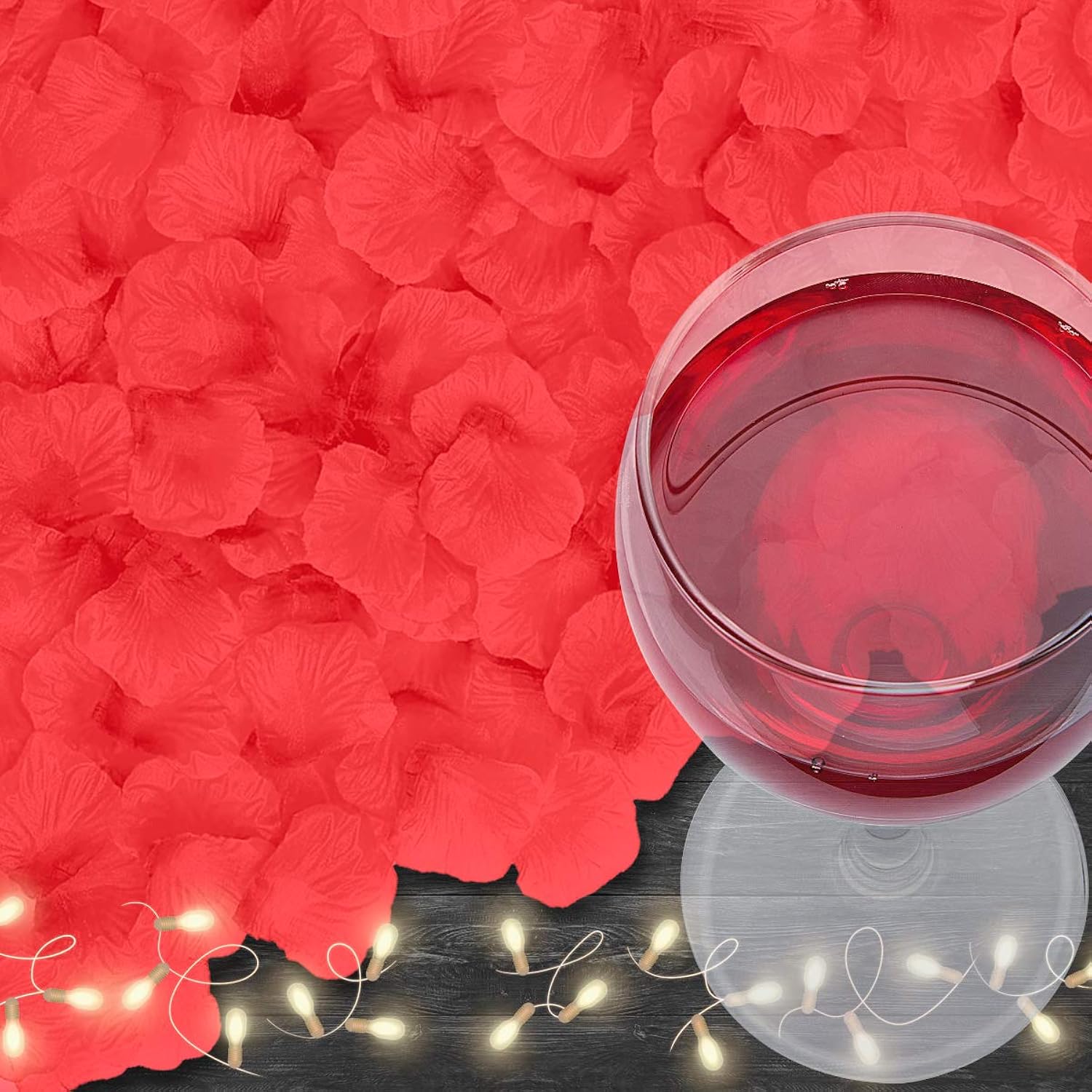 4500 Pack Red Rose Petals,Artificial Roses Flower Petals For Romantic Night,Valentine'S Day And Weddings