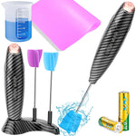 Electric Resin Mixer,Silicone Measurings Cups For Resin Epoxy Mixer For Minimizing Bubbles, Epoxy Resin Mixer, Resin Stirrer For Resin, Silicone Mixing,Diy Crafts Tumbler (Black)