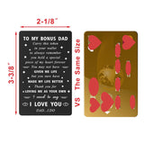 Stepdad Gifts - I Love You, Thank You Wallet Card - Bonus Step Dad Gifts Stepfather Birthday Card, Fathers Day, Christmas