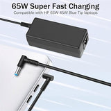 HP 65W 45W Laptop Charger Blue Tip AC Power Adapter Replacement Supply