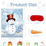 Pin The Nose On The Snowman Christmas Party Games, Christmas Party Decorations Include Large Poster With Blindfold 36Pcs Nose Stickers For Xmas Activities Holiday Party Supplies