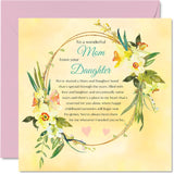 Traditional Birthday Card For Mom From Daughter, Beautiful Classic Floral Bouquet Mothers Day Card Gift For Mother, 5.7 X 5.7 Inch Seasonal Mommy Momma Mam Mammy Flower Gifts Greeting Cards