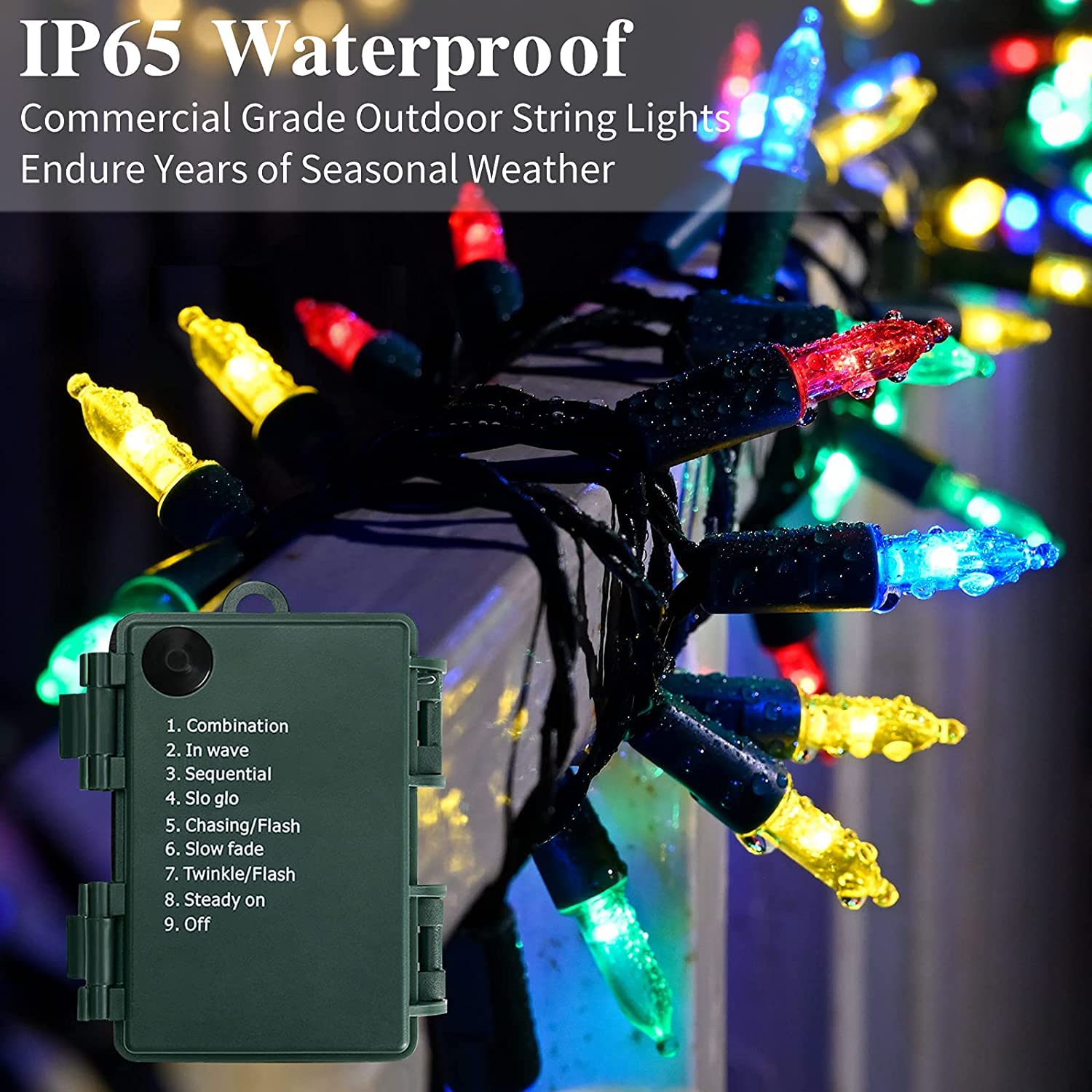 Battery Operated Christmas Lights, 2 Set Of 17Ft 50 Led Mini String Light With Auto-Timer 8 Modes Waterproof Tree Lights