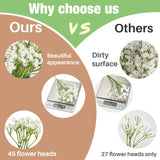 10 Baby Breath Artificial Flowers - 7.6" Babies Breath Flowers Artificial Faux Flowers Bouquet White Fores Greenery Real Touch Fake Flowers Arrangements Wedding Centerpieces Tables Decorations