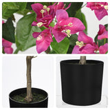 Fake Plants Bougainvillea Artificial Flowers, Fake Flowers Faux Trees Indoor 25.5", Artificial Bougainvillea Plants With Purple Faux Flower For Home, Living Room, Bedroom, Kitchen, Dining Room Decor