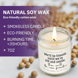 Best Friend Birthday Gifts For Women - 7Oz Handmade Lavender Soy Wax Candle, Galentines Day Gifts For Women Female, Friendship Candle For Bestie, Bff, Soul Sister
