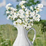 3 Pcs Cherry Blossom Branches For Vase Long Stems Artificial Flowers Spring Summer Decor White Faux Silk Cherry Blossom Branches For Home Wedding Party Table Centerpieces