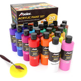 Acrylic Paint, 20 Colors (250 Ml/8.45Oz) Acrylic Paint Bottle Set, Non-Toxic, Rich Pigments Bulk Painting Supplies For Canvas Crafts Wood Ceramic, Ideal For Artists, Beginners And Students