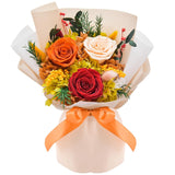 Preserved Flowers Bouquet, Flowers For Delivery,Handmade Orange Rose Bouquets Lasting 3-5 Years, Luxury Gift Box,Birthday Flowers Gifts For Women Mom Grandma Wife Friends