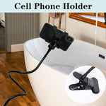 Gooseneck Phone Holder for Bed & Desk, Flexible 360° Adjustable Leather Arm