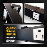 Heavy Duty Metal Power Strip Surge Protector Mounting Brackets Universal Fit