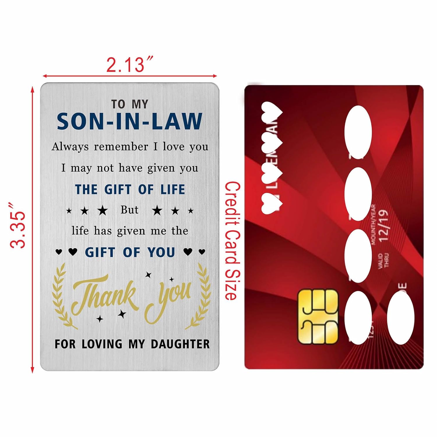 Valentines Day Card For Son In Law Adult - Gifts For Future Son In Law Birthday Wedding Easter Father'S Day Card
