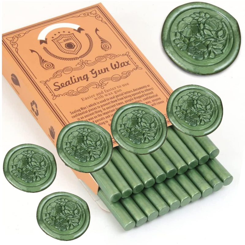 Pine Green Wax Seal Sticks, 20Pcs Glue Gun Wax Sealing Sticks Beads Only Suit