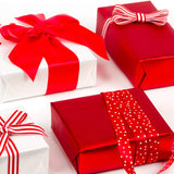 Wrapping Paper Roll - Mini Roll - 17 Inch X 16.5 Feet - Passionate Red For Birthday, Holiday, Wedding, Baby Shower