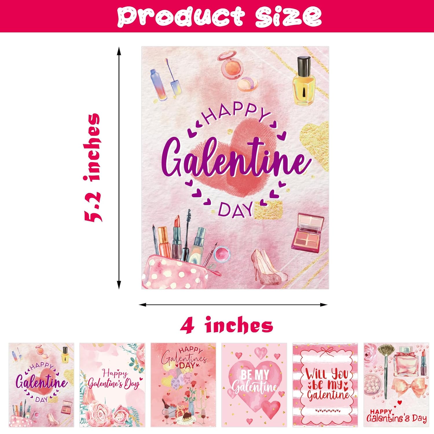 Galentine'S Day Greeting Cards 12 Pack Glitter Valentines Day Cards For Her Girls Friend Women Galentines Day Party Supplies With Envelopes Stickers