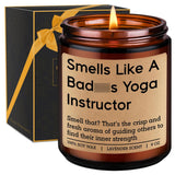 Scented Candle, Yoga Instructor Teacher Gifts, Yoga Gifts For Women, Men - Funny Meditation, Zen, Birthday, Valentines Day, Appreciation Ideas For Yogis, Yogic Lovers, Wellness Coach, Friend, Mom