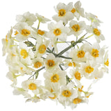 Artificial Daffodil Flowers 15.8 Inches Narcissus Spring Flower Fake Silk Flower Arrangement For Home Wedding Decor (White, 12)