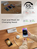 60W 5 in 1 Retractable Multi Charging Cable USB C USB A Lightning Charger Cord for iPhone 17 16 15 Samsung Galaxy iPad