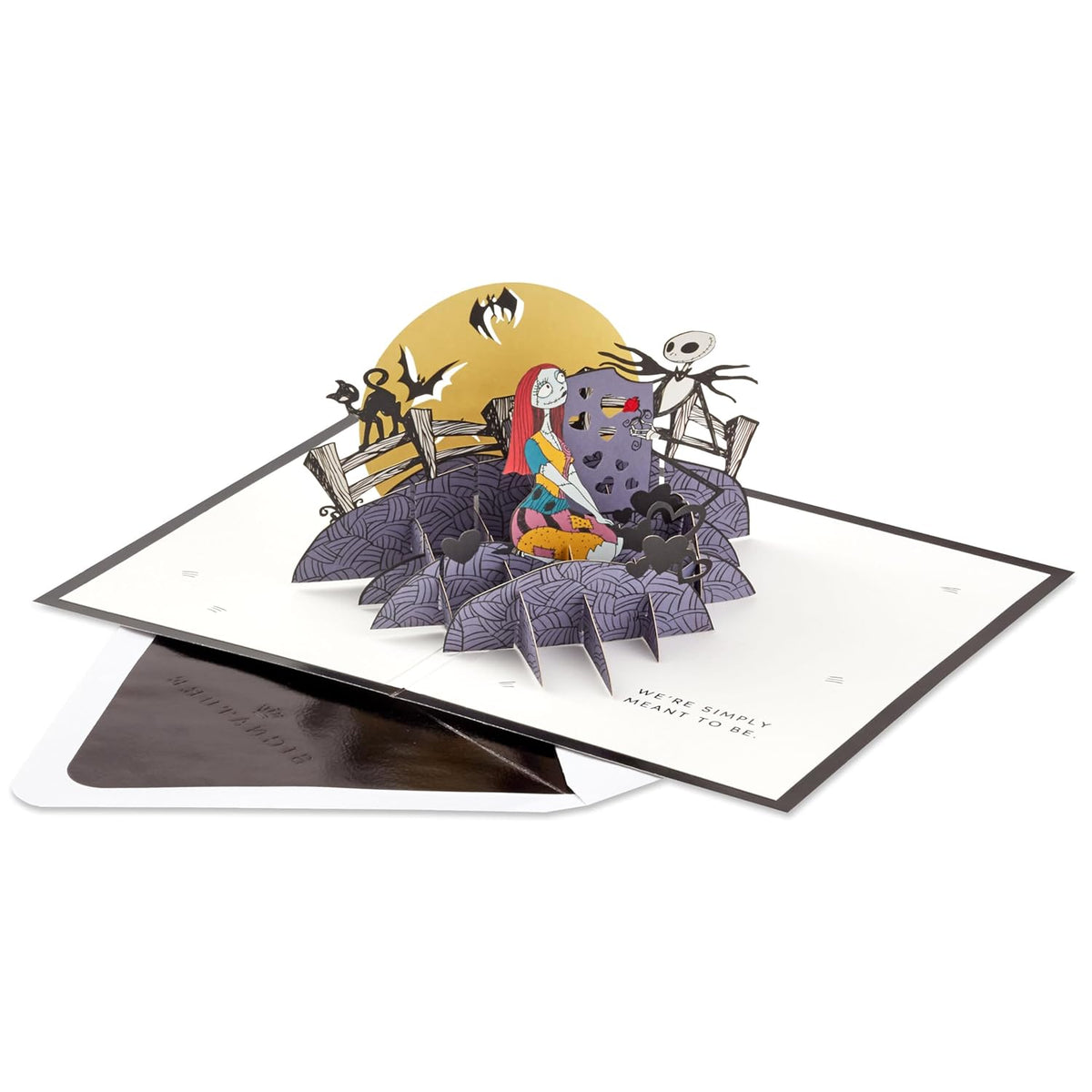 Hallmark Nightmare Before Christmas Pop Up Valentine's Day Card (Jack & Sally) Signature Paper Wonder 3D Card for Anniversary, Love, Romantic Birthday, Sweetest Day
