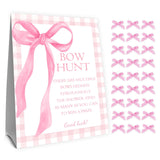 Pink Bow Baby Shower Decorations, Girl'S Baby Shower With 50Pcs Pink Bow Cards Kids' Party, Birthday Party Decorations, Party Favor & Decorations
