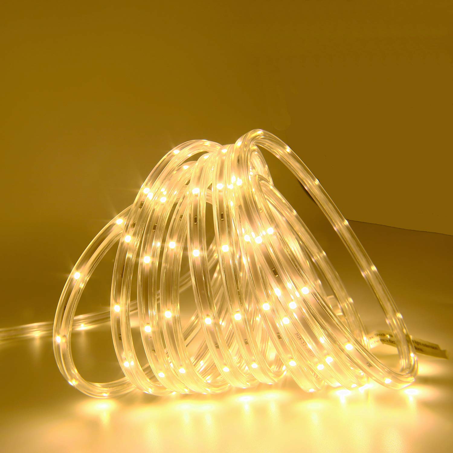 Led Rope Lights, 16.4Ft Waterproof Connectable Strip Lighting, 3000K Soft White, Indoor Outdoor Mood Lighting For Home Christmas Holiday Garden Patio Party Decoration
