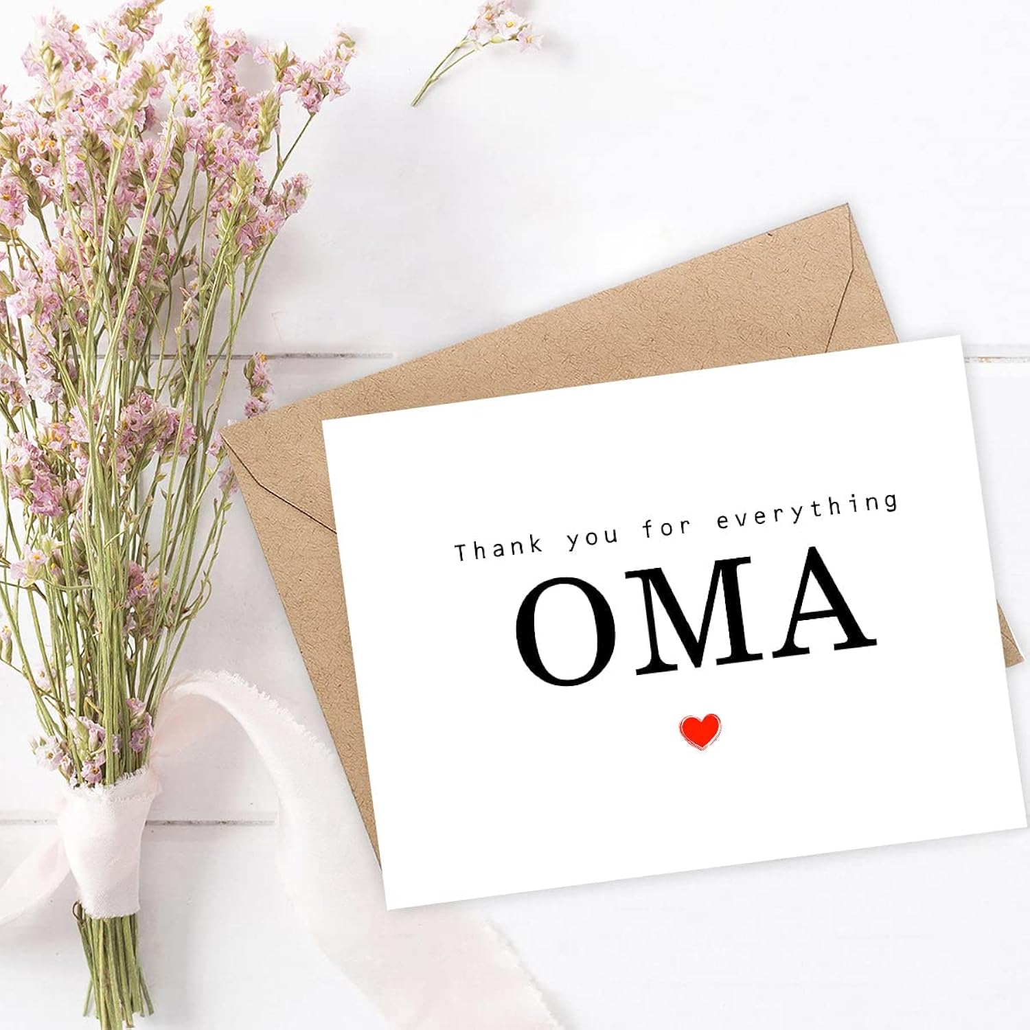 Thank You For Everything Oma Card - Thank You Card - Oma Card - Mother'S Day Card - Card For Her - Greeting Card For Birthday- Anniversary - Note Card - Thank You For Everything Card