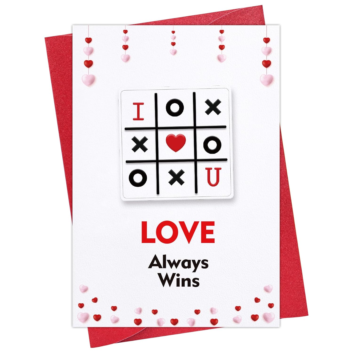 Funny Valentines Day Card For Husband Wife Love Always Wins Valentines Day Gifts Card For Her Romantic Anniversary Birthday Valentine'S Day Greeting Card With Envelope For Boyfriend Girlfriend
