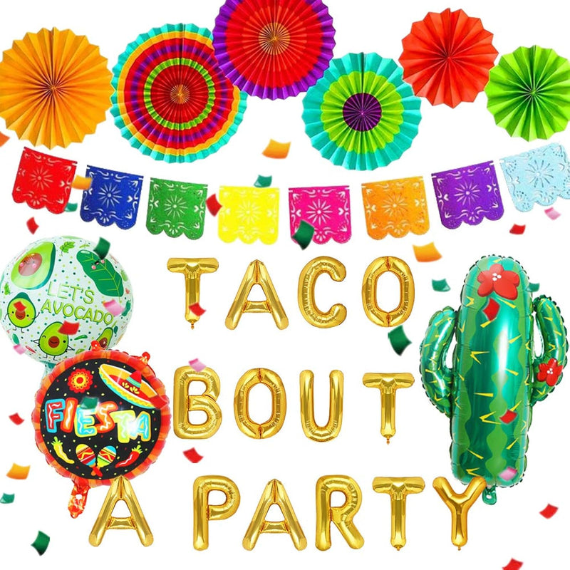 10 Pcs Taco Bout A Party Banner Fiesta Banner Mexican Party Decoration