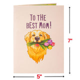 3D Pop Up Mothers Day Card, Happy Mother'S Day Dog, For Mom, Wife - 5" X 7" Cover - Includes Envelope And Note Tag