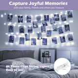 Photo Clips String Lights For Girls: Usb Powered 40Ft 120Led 50Clips - Waterproof/8 Modes/Remote/Timer Fairy Light For B
