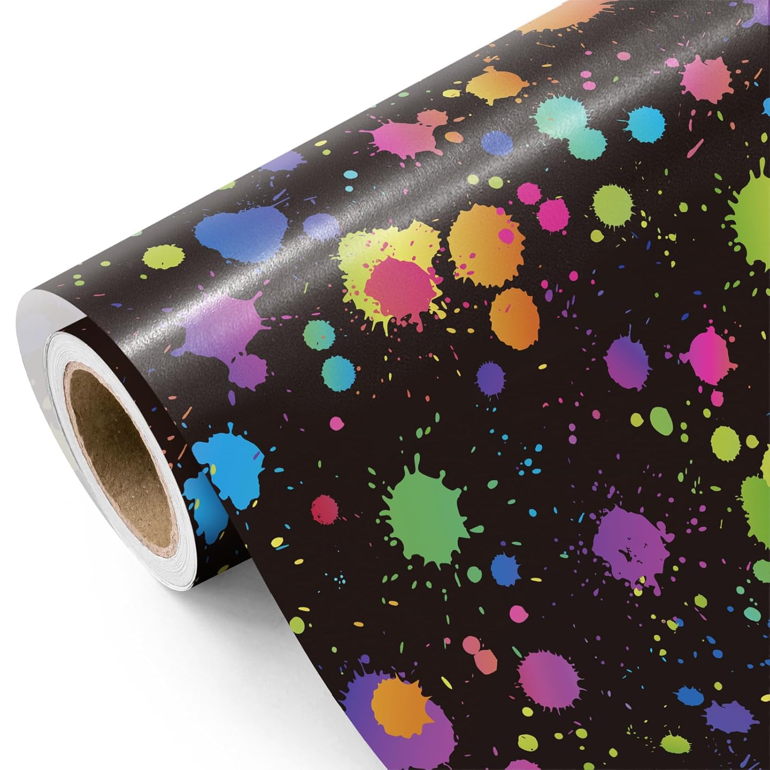 Glow Party Wrapping Paper Roll - Mini Roll - 17 Inch X 16.5 Feet - Bright Neon Wrapping Paper For Glow Party, Black Light, Birthday, Baby Shower