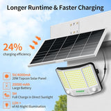 4000LM Solar Flood Lights Outdoor Waterproof Dual Motion Sensor Security Lights with Remote