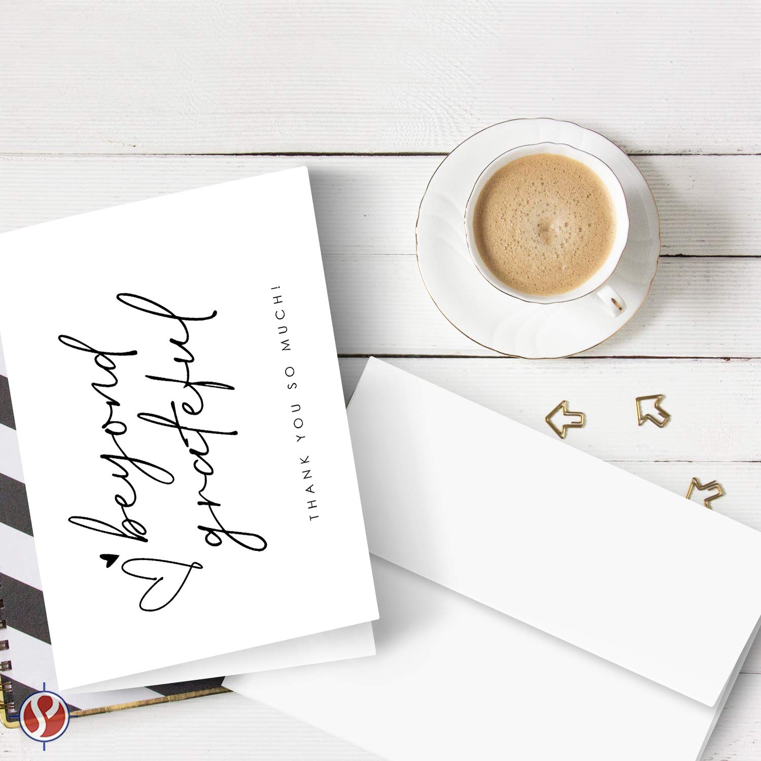 Beyond Grateful – Thank You So Very Much! Appreciation Cards And Envelopes – Weddings, Christmas, Holidays, Small Business, Baby Bridal Showers, Funerals, Graduation – 4.25" X 5.5" – 25 Per Pack