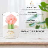 Orange Flower Shape Soy Wax Scented Candles 100% Natural Soy Wax | Relaxing Aromatherapy Candle | Housewarming Gift For Women & Men | Decoration Table Candles | Warm & Decorative Candles