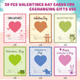 Valentines Day Cards For Kids School 30 Pcs Valentines Day Diy Gifts Card For Kids Classroom Party Exchange Cards,Classroom Exchange Prize Great For Friends (Only Cards)