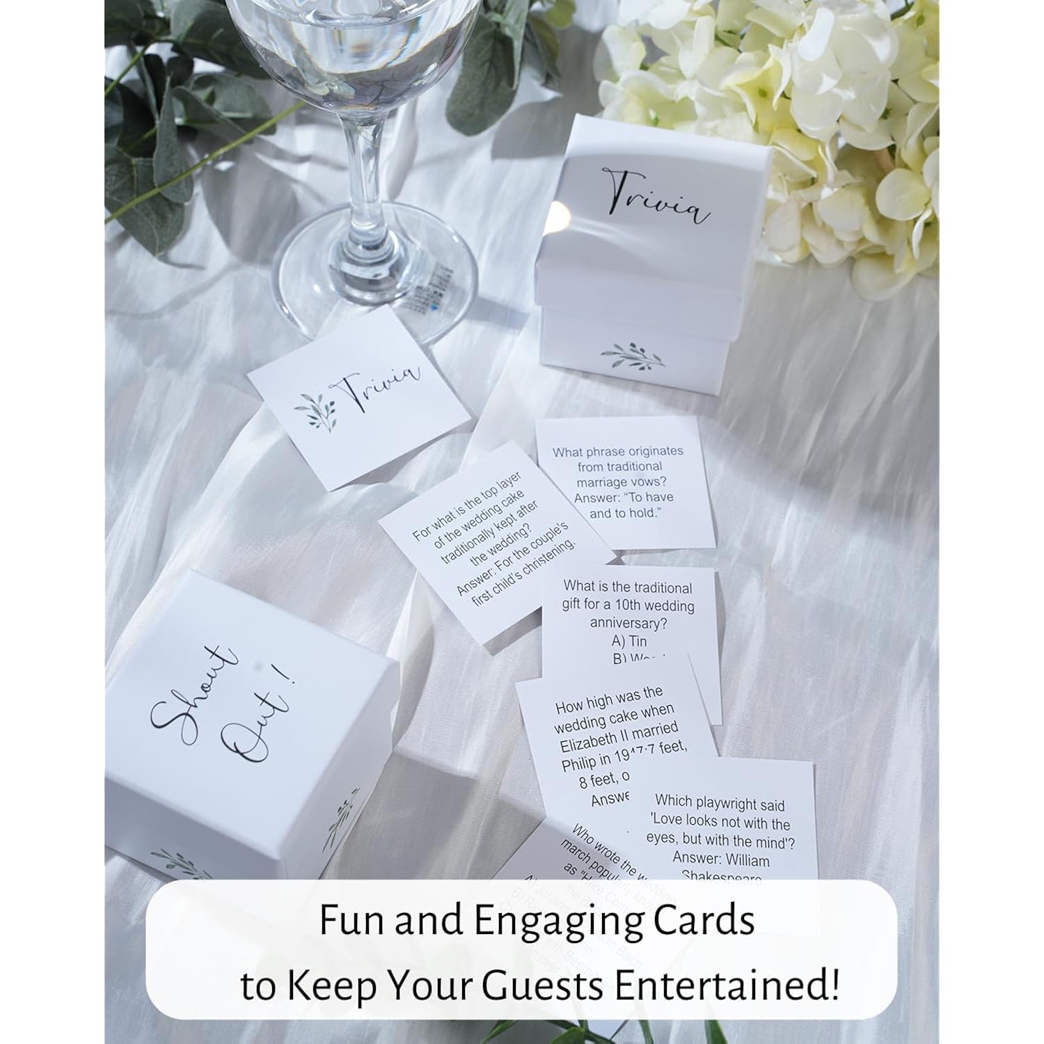 2 Boxes Wedding Games, Party Ice Breaker Games, Reception, Wedding Table Decor, Wedding Favours