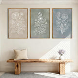Large Botanical Farmhouse Wall Art Floral Painting Boho Plant Artwork For Living Room Bedroom Dining Room 24X36 Inch Set Of 3
