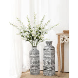 White Delphinium Artificial Flowers 6Pcs Silk Larkspur Fake Flowers 37In Tall Flowers Long Stem Faux Flowers Bulk For Tall Vase For Wedding & Home Decor (White)