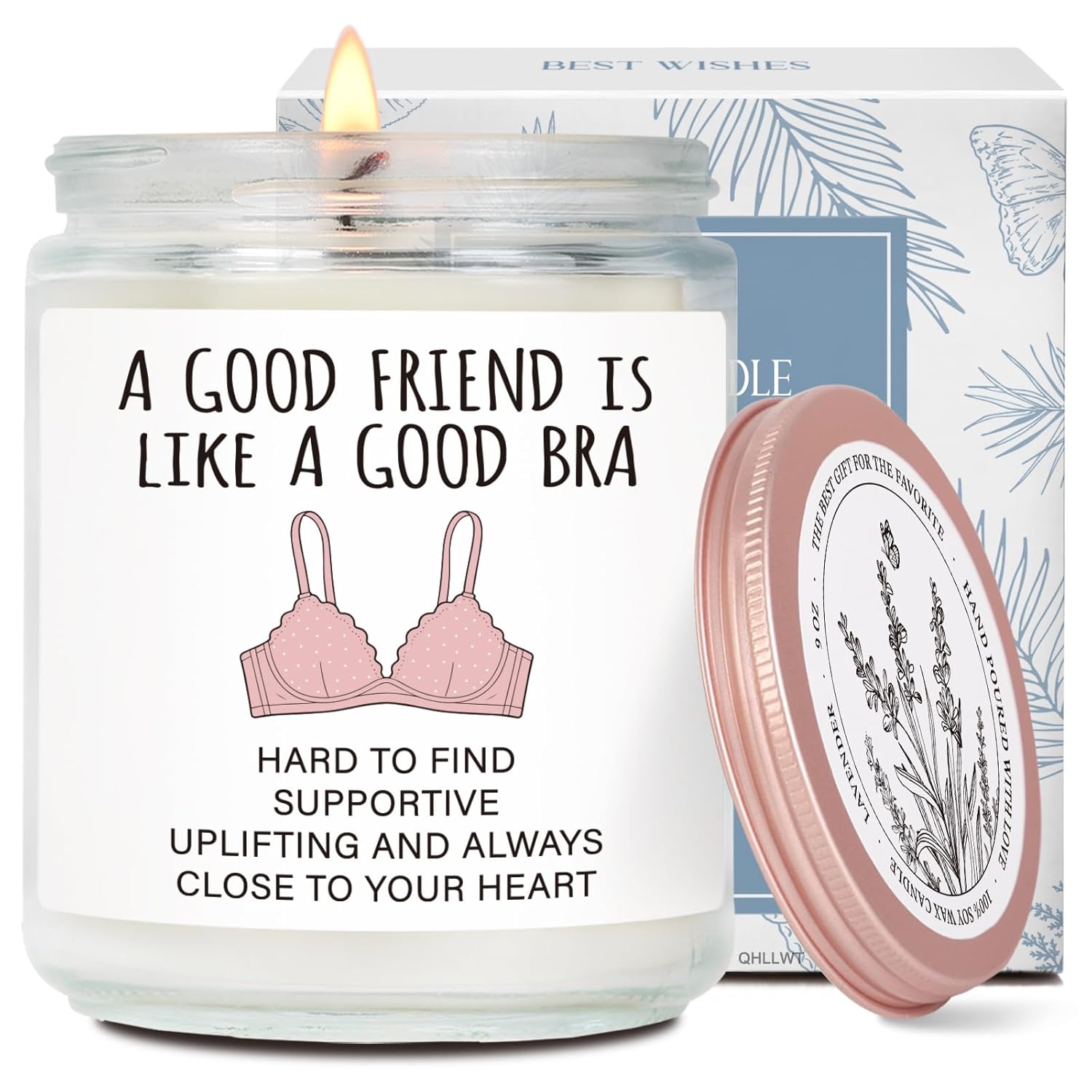 Best Friends Candle Gifts For Women, A Good Friend Is Like A Good Bra,Funny Friend Definition Candles, Friendship Day Birthday Christmas Candles Gift For Women, Bff, Soul Sister, Bestie-27