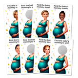 Who Is The Babys Mommy Baby Shower Scratch Off Game, Easy To Play Silly Games, Funny Idea, Ice Breaker Activity. Raffle Cards, Set Of 40 Cards Made In Usa