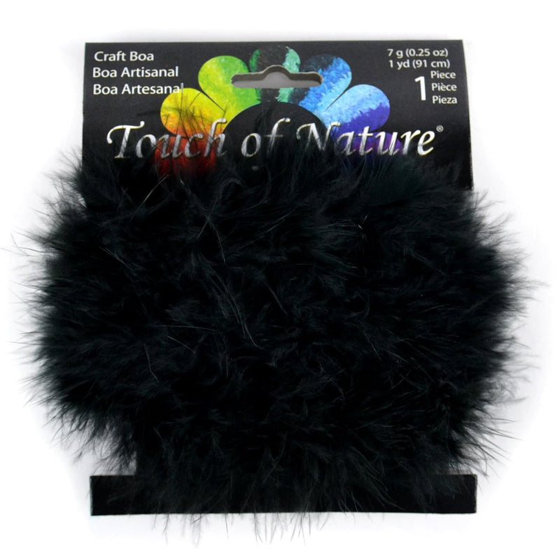 1-Piece Feather Marabou Craft Boa For Arts And Crafts, 1-Yard, Black