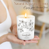 Deluxe Scented Candle For Women & Men, Vanilla Coconut Soy Wax Candle, 8 Oz Jar Candle For Home, Scented-60 Hours Long Lasting Burning, Suitable Gift For Mom