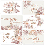 Boho Floral Thank You Cards Bulk 36 Pack Boho Rose Bouquets Note Cards With Envelope Stickers Flower Blank Cards For Wedding Bridal Shower Baby Shower Birthday Party, 4 X 6 Inch