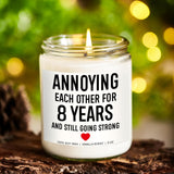 Funny Scented Candle, 8 Year Bronze Anniversary, Gifts For Men, Women - 8Th Anniversary, Gifts For Him, Her - 8Th Wedding Anniv. Presents For Husband, Wife, Couple - 9 Oz
