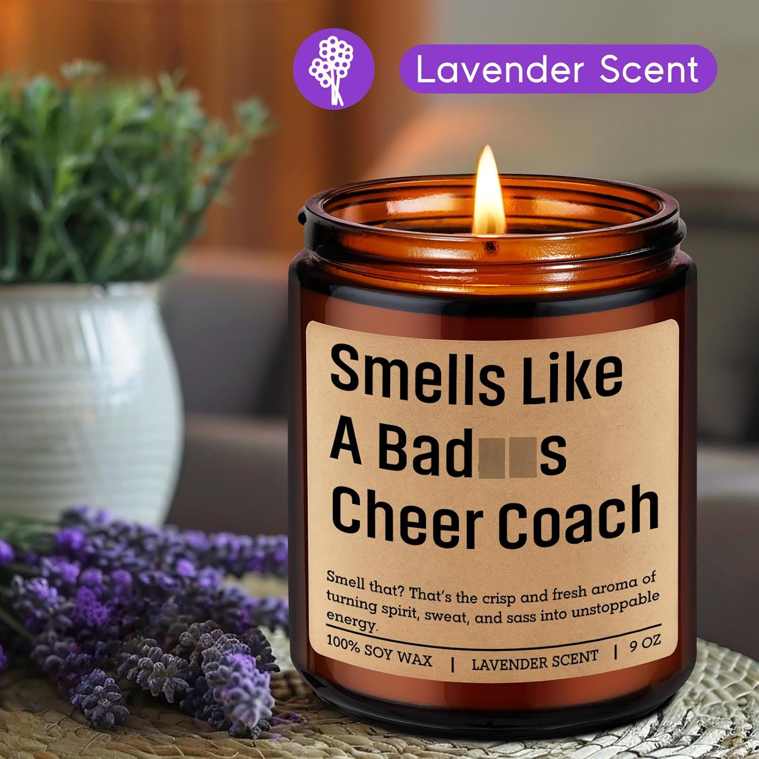 Candle, Cool Cheer Coach Gifts For Women, Funny Appreciation Cheerleading Gifts For Cheerleader Coaches, Senior School Cheer Team Essentials, Competition/End Of Season Cheerleading Stuff