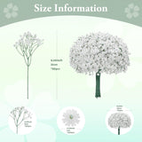 30 Pcs 5 Bundles Small White Flowers Artificial Flowers Babys Breath Real Touch Flowers For Wedding Party Home Garden Decoration